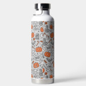Schattigee Kinder Halloween Doodle Pattern Waterfles (Rechts)