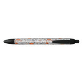 Schattigee Kinder Halloween Doodle Pattern Zwarte Inkt Pen (Achterkant)