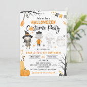 Schattigee Kinder Halloween Kostuum Verjaardagsfee Kaart (Staand voorkant)