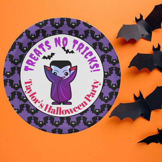 Schattigee Kinder Halloween Monsters Party Papieren Bordje