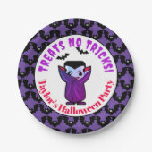 Schattigee Kinder Halloween Monsters Party Papieren Bordje (Voorkant)