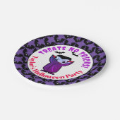 Schattigee Kinder Halloween Monsters Party Papieren Bordje (Gekanteld)