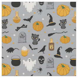 Schattigee Kinder Halloween Patroongrijs Stof