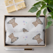 Schattigee Kinder Highland Koe Barnyard Verjaardag Tissuepapier (Geschenk)