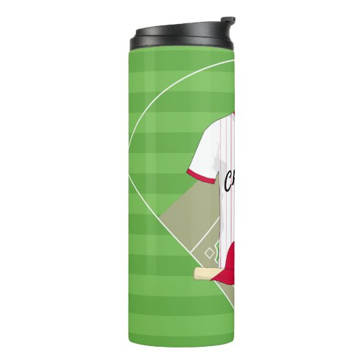 Schattigee Kinder honkbal Thermosbeker (Gedraaid links)