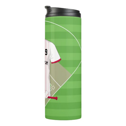 Schattigee Kinder honkbal Thermosbeker (Geroteerd rechts)