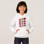 Schattigee kinder Hoodie Flowers Design (Voorkant volledig)