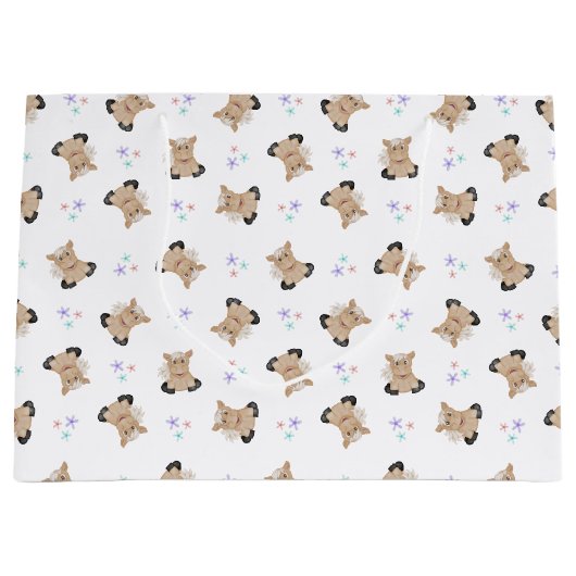 Schattigee Kinder Horse Barnyard Farm Animals Groot Cadeauzakje (Voorkant)