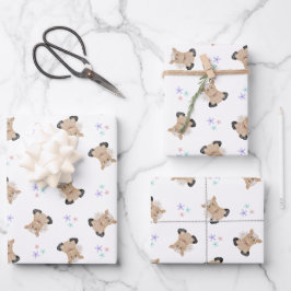 Schattigee Kinder Horse Barnyard Farm Animals Inpakpapier Vel