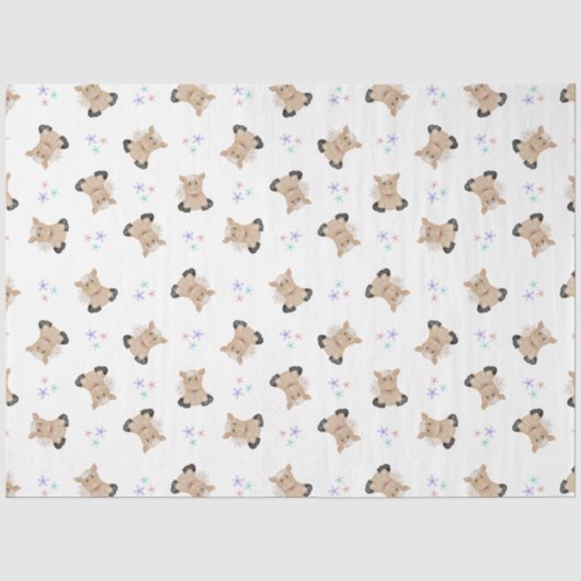 Schattigee Kinder Horse Barnyard Farm Animals Tissuepapier (Voorkant)