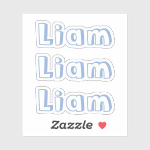 Schattigee Kinder Jongen Baby Blauwe Naam Sticker
