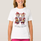 Schattigee Kinder Kerst Dier Muizen Kinderen Feest T-shirt (Voorkant)
