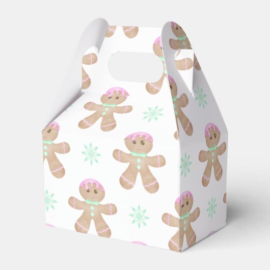 Schattigee Kinder Kerst Gingerbread Cookie Pattern Bedankdoosjes (Achterkant)