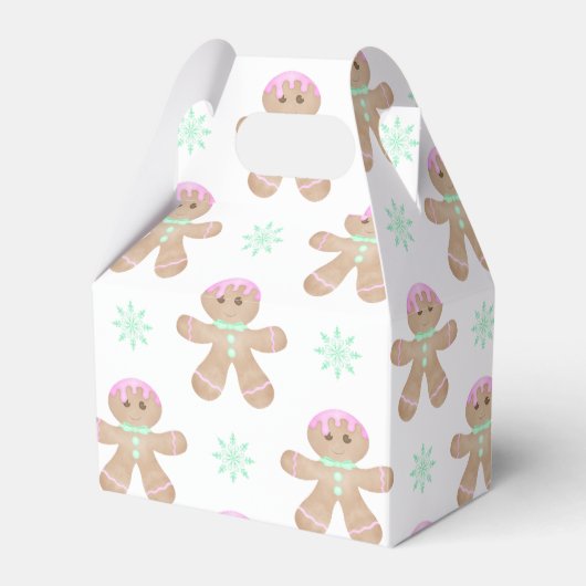Schattigee Kinder Kerst Gingerbread Cookie Pattern Bedankdoosjes (Voorkant Zijde)