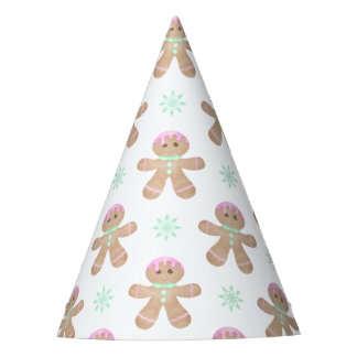 Schattigee Kinder Kerst Gingerbread Cookie Pattern Feesthoedjes