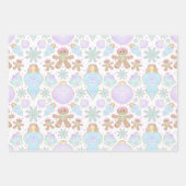 Schattigee Kinder Kerst Gingerbread Cookie Pattern Inpakpapier Vel (Voorkant 3)