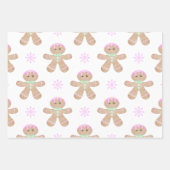 Schattigee Kinder Kerst Gingerbread Cookie Pattern Inpakpapier Vel (Voorkant 2)