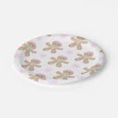 Schattigee Kinder Kerst Gingerbread Cookie Pattern Papieren Bordje (Gekanteld)
