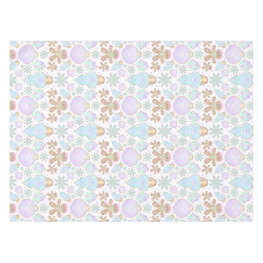 Schattigee Kinder Kerst Gingerbread Cookie Pattern Tafelkleed (Voorkant (Horizontaal))