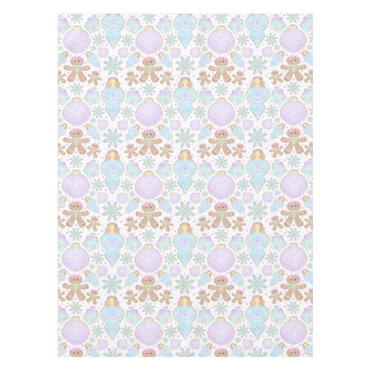 Schattigee Kinder Kerst Gingerbread Cookie Pattern Tafelkleed (Voorkant)