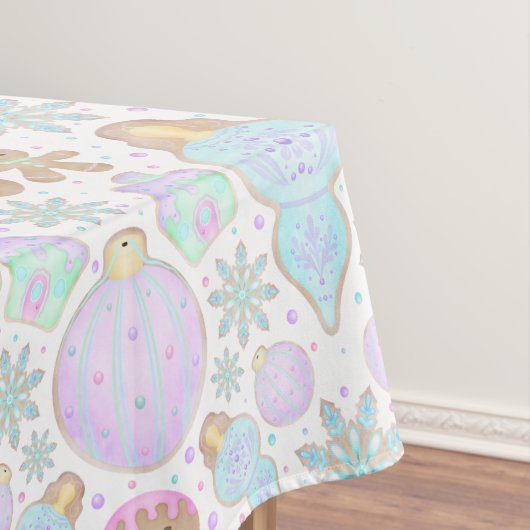 Schattigee Kinder Kerst Gingerbread Cookie Pattern Tafelkleed (Voorbeeld)