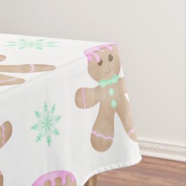 Schattigee Kinder Kerst Gingerbread Cookie Pattern Tafelkleed