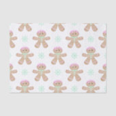 Schattigee Kinder Kerst Gingerbread Cookie Pattern Tissuepapier (Voorkant)