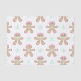 Schattigee Kinder Kerst Gingerbread Cookie Pattern Tissuepapier