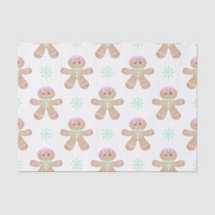Schattigee Kinder Kerst Gingerbread Cookie Pattern Tissuepapier