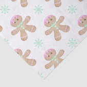 Schattigee Kinder Kerst Gingerbread Cookie Pattern Tissuepapier (Detail)
