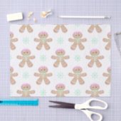 Schattigee Kinder Kerst Gingerbread Cookie Pattern Tissuepapier (Craft)