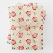 Schattigee Kinder Kerst Gingerbread Man Cookie Inpakpapier Vel (In situ)