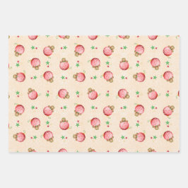 Schattigee Kinder Kerst Gingerbread Man Cookie Inpakpapier Vel