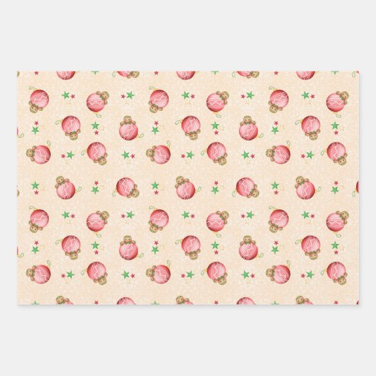 Schattigee Kinder Kerst Gingerbread Man Cookie Inpakpapier Vel (Voorkant)