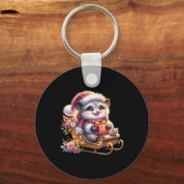 Schattigee Kinder kerst possum grafische kleding v Sleutelhanger (Voorkant)