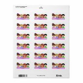 Schattigee Kinder kinderopvang Mailing Labels (Full Sheet)