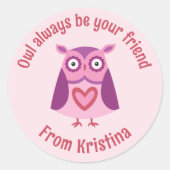 Schattigee Kinder klaslokaal Valentijnsdag Sticker (Voorkant)