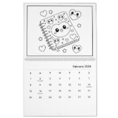 Schattigee Kinder Kleurboek Kalender (Feb 2026)