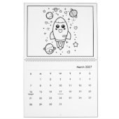 Schattigee Kinder kleurenkalender Kalender (Mar 2027)