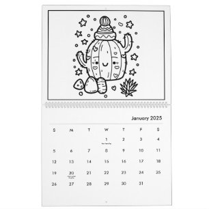 Schattigee Kinder kleurenkalender Kalender