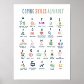 Schattigee kinder Koping Skill Alfabet, Mental Hea Poster (Voorkant)