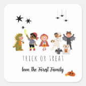 Schattigee Kinder Kostuum Halloween Party Sticker (Voorkant)