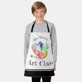 Schattigee kinder kunstklasse aangepaste verf schort (Gedragen)