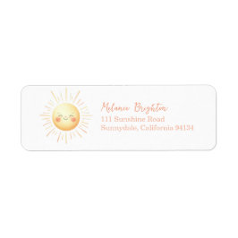 Schattigee Kinder lachende Waterverf zon retouradr Etiket