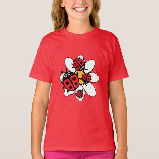Schattigee Kinder lieveheersbeestje T-shirt (Voorkant)