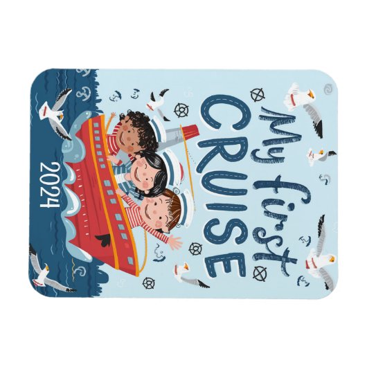 Schattigee Kinder Mijn eerste cruise op maat Magneet (Horizontaal)
