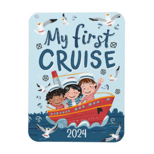 Schattigee Kinder Mijn eerste cruise op maat Magneet