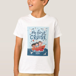 Schattigee Kinder Mijn eerste cruise op maat T-shirt