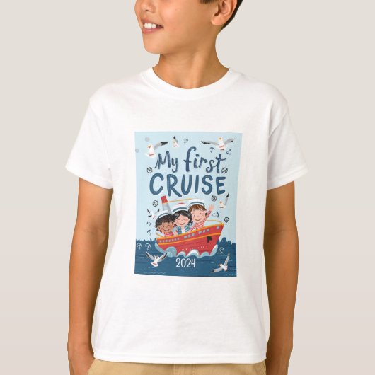Schattigee Kinder Mijn eerste cruise op maat T-shirt (Voorkant)