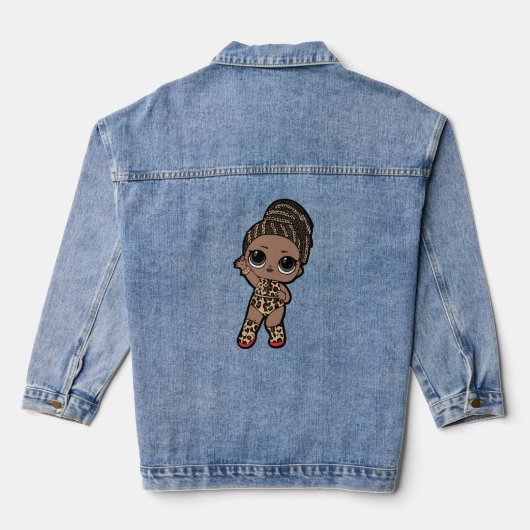 Schattigee Kinder Mode Delight - Tiger print jumps Denim Jacket (Achterkant)